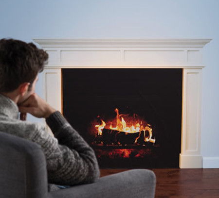 Faux Fireplace Decal